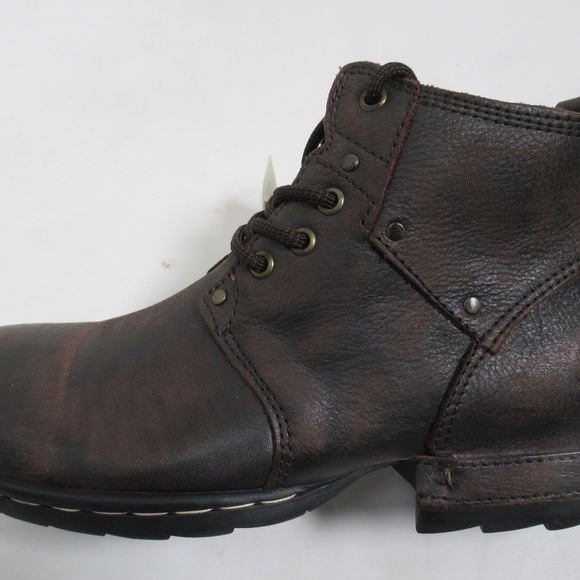 Men\'s Dark Brown Leather Ankle Boots
